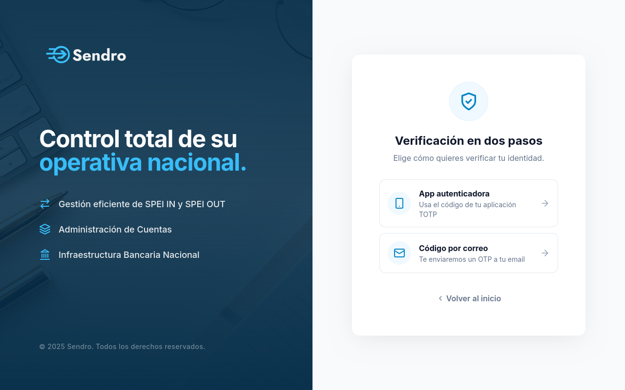 Pantalla de Inicio de Verificación 2FA
