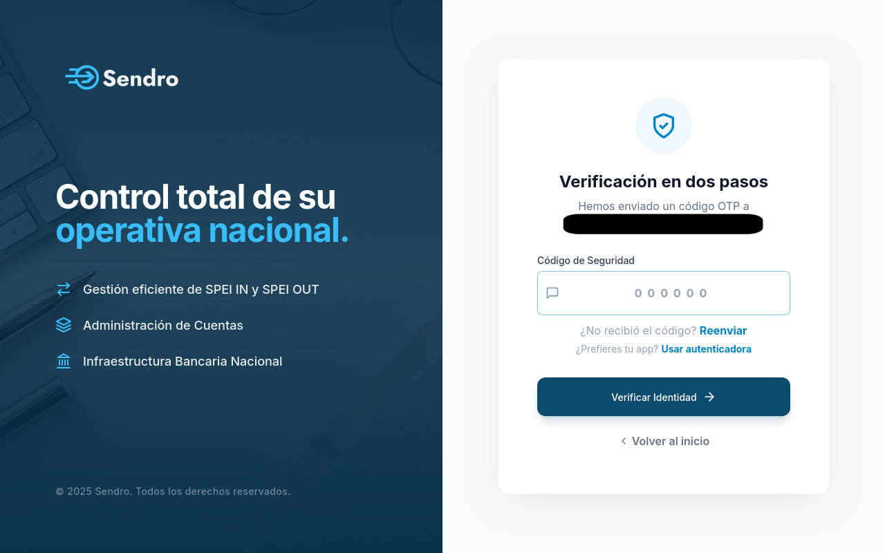 Ingreso de Código OTP por Correo Electrónico